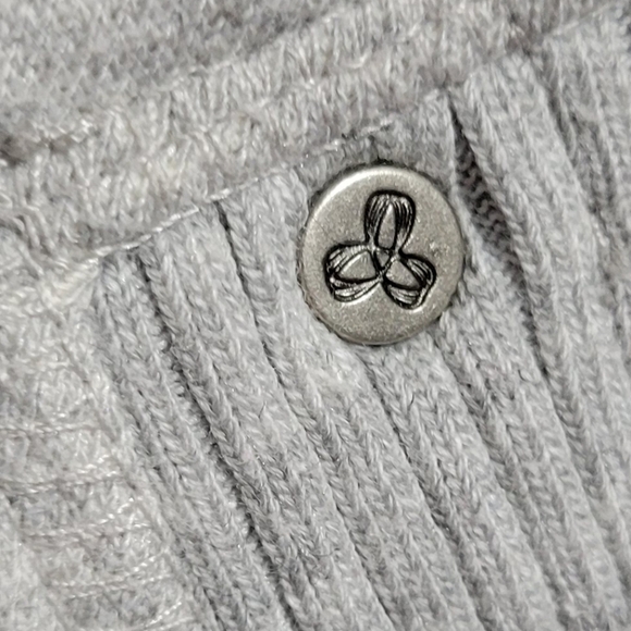 TNA Aritzia v-neck hoodie heathered grey ribbed knit sleeve cuffs & band xxs - Picture 6 of 10